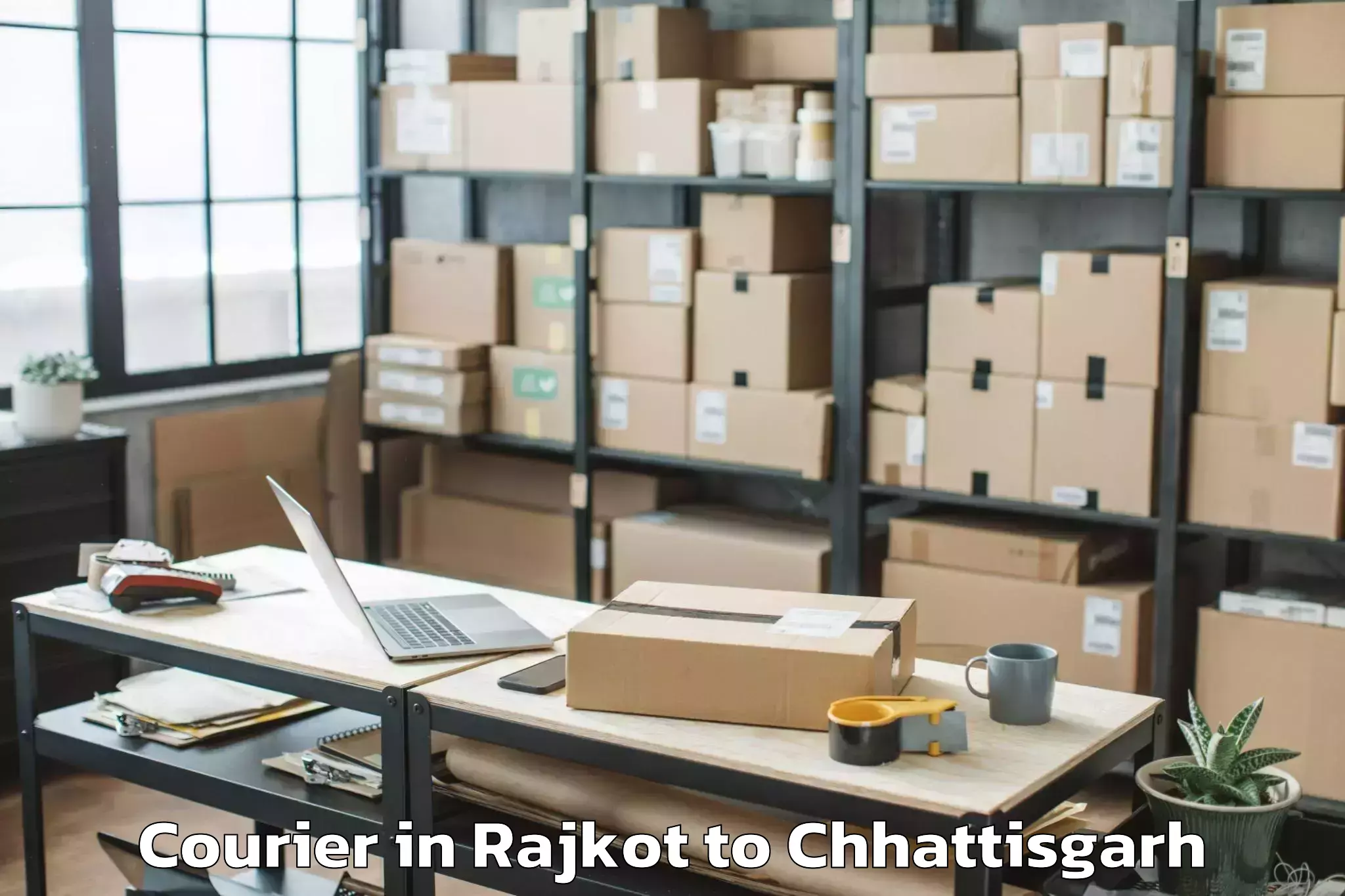 Hassle-Free Rajkot to Dhamtari Courier